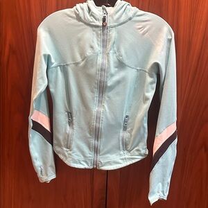 Lululemon Blue Hooded Jacket with White and Black Accents